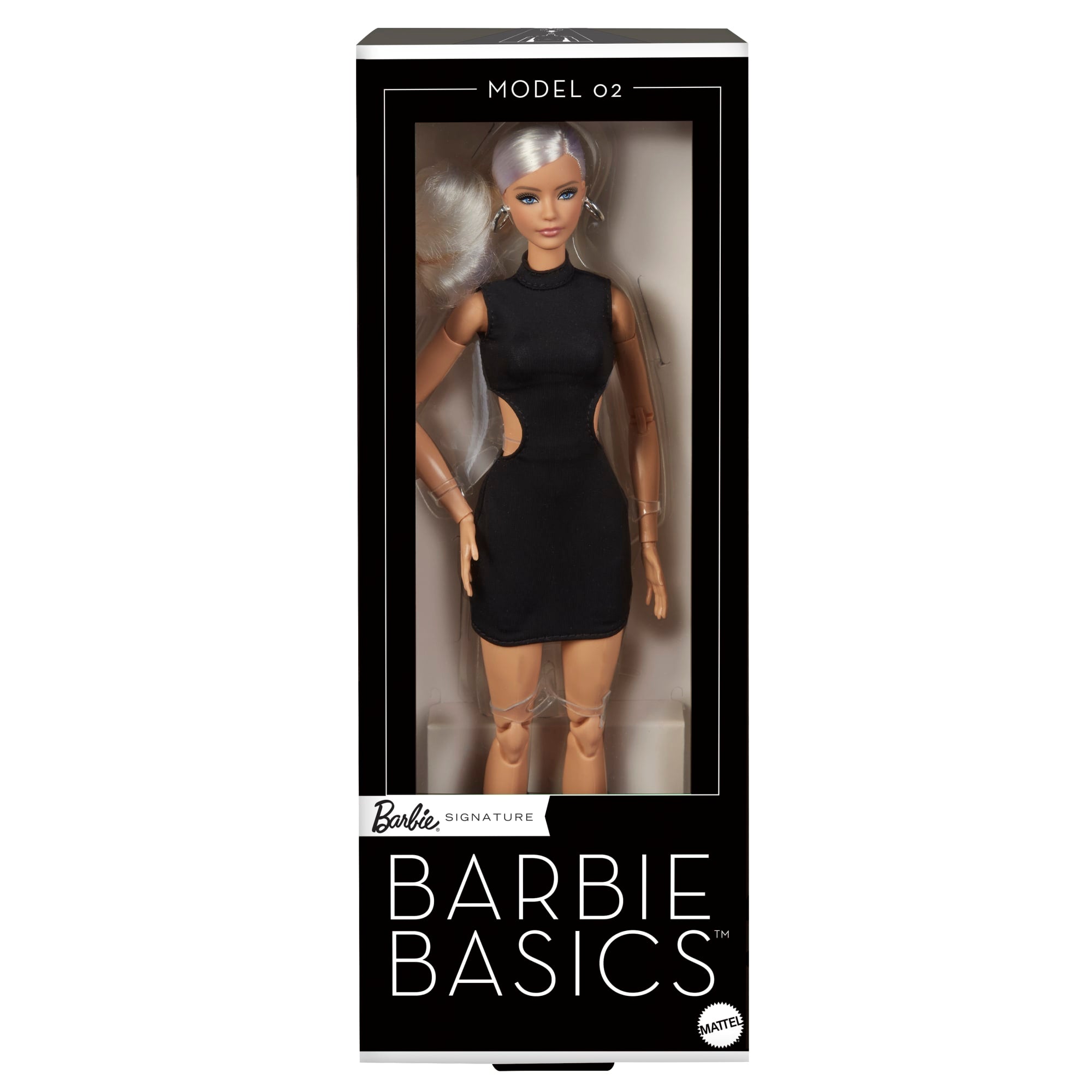 Muñeca De Coleccionista Barbie Basics Modelo 02 Con Pelo Rubio, Vestido Negro Y Botas De Gladiador