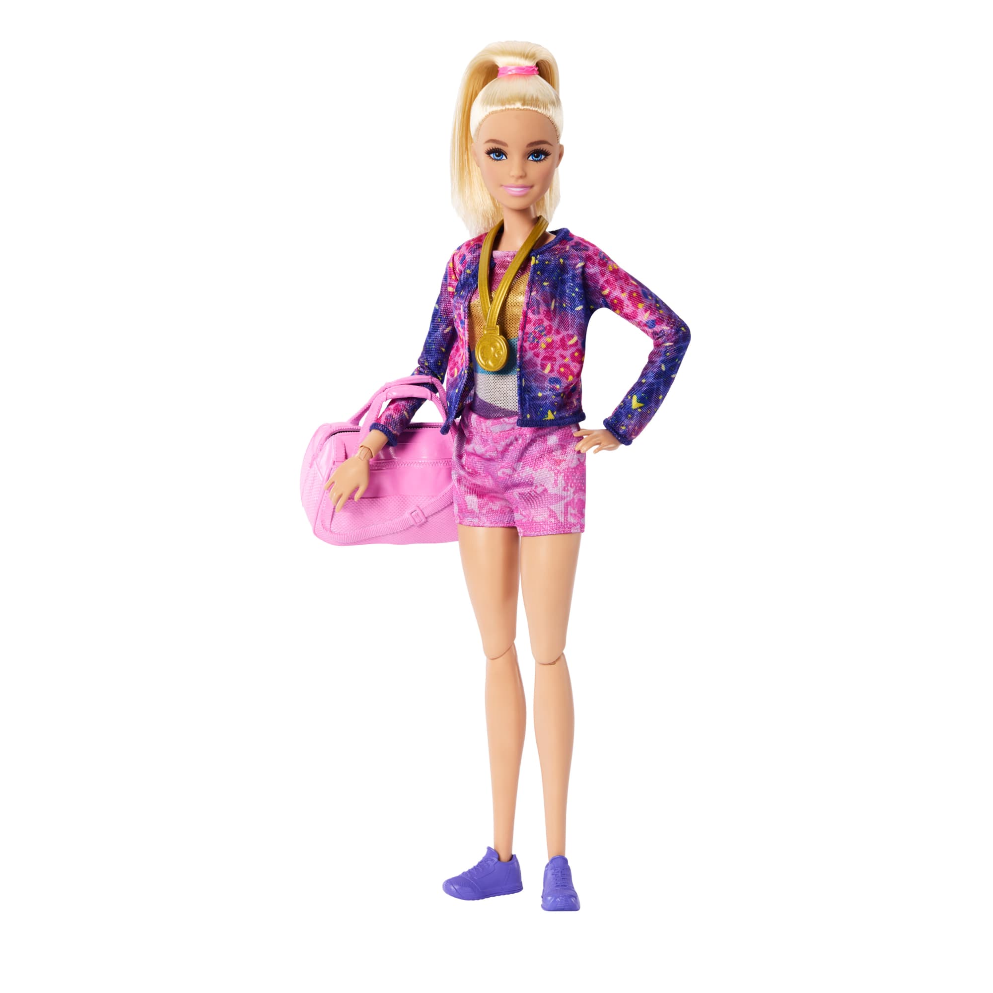 Barbie Turnen Speelset Met Blonde Modepop, Evenwichtsbalk, 10+ Accessoires En Saltofunctie