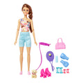 Yavru Köpeği, Spor Kıyafetleri, Patenleri Ve Tenis Raketiyle Barbie Bebek