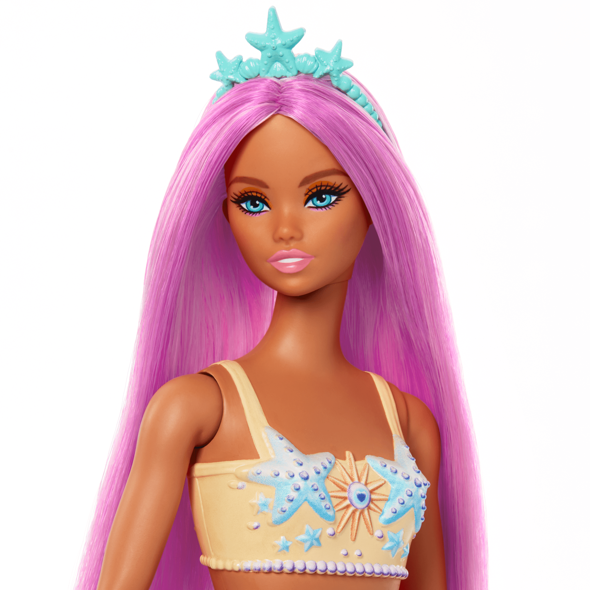 Barbie-Poupées Sirènes Avec Cheveux Et Nageoire Colorés Et Serre-Tête