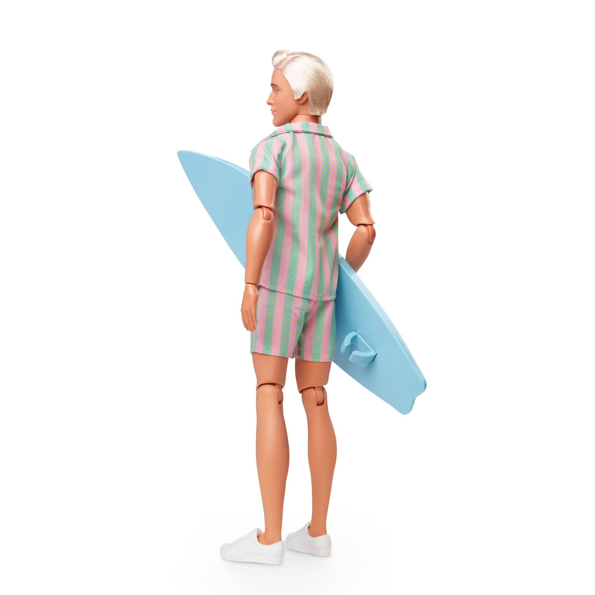 Barbie Il Film Ken, Bambola Con Completo Da Spiaggia A Righe Pastello