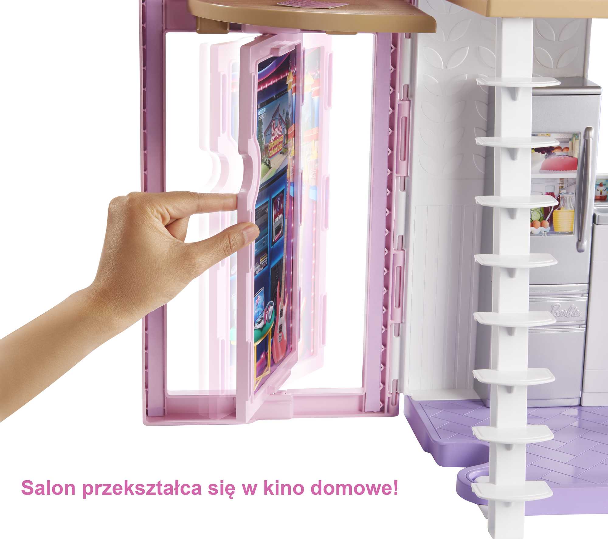 Barbie Domek Barbie Malibu: 2 poziomy, 6 pomieszczeń, funkcje transformacji oraz ponad 25 akcesoriów