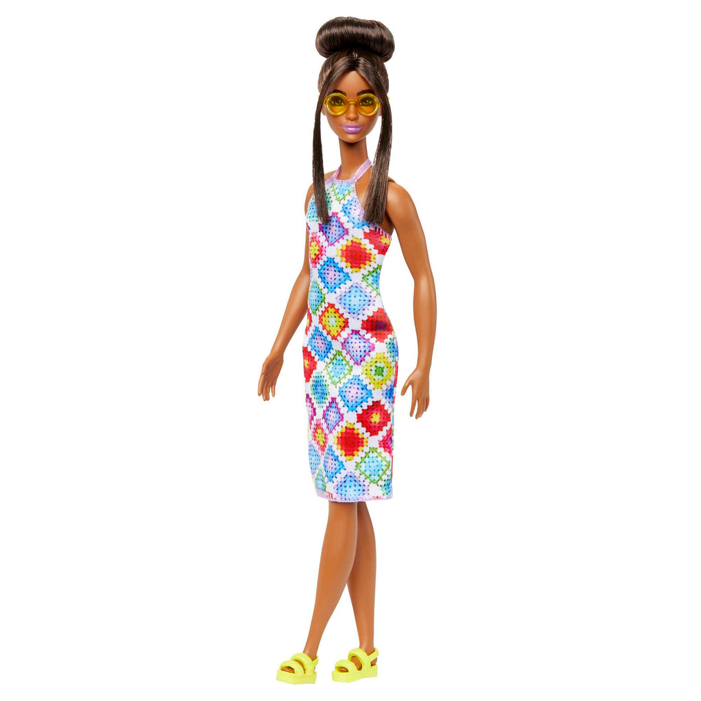 Barbie-Barbie Fashionistas 210-Poupée Bun Et Robe Crochet Dos Nu