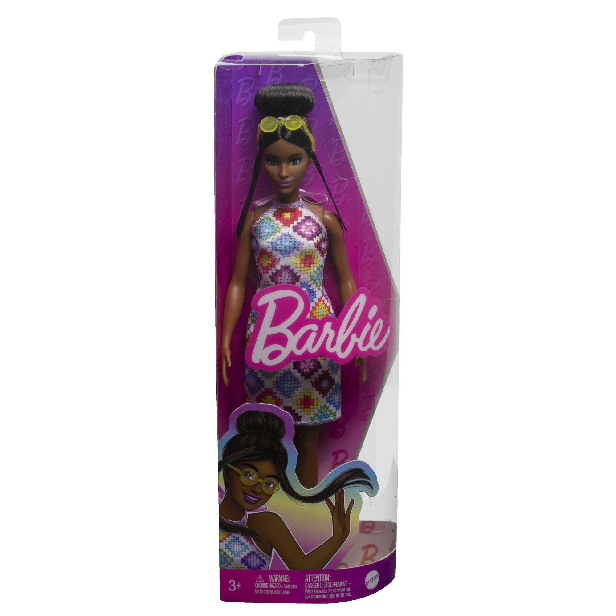 Barbie-Barbie Fashionistas 210-Poupée Bun Et Robe Crochet Dos Nu
