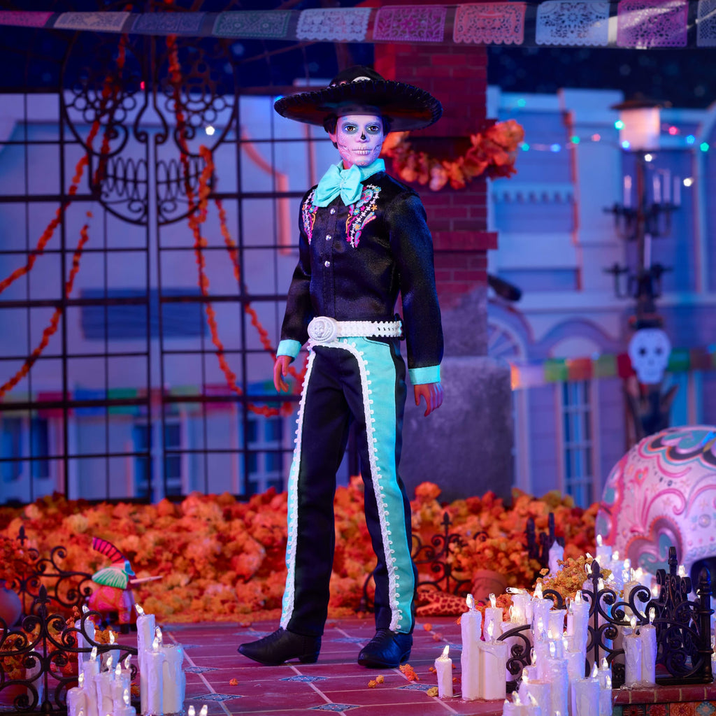Barbie-Día De Muertos 2024-Poupée Ken Avec Costume Noir Et Chapeau