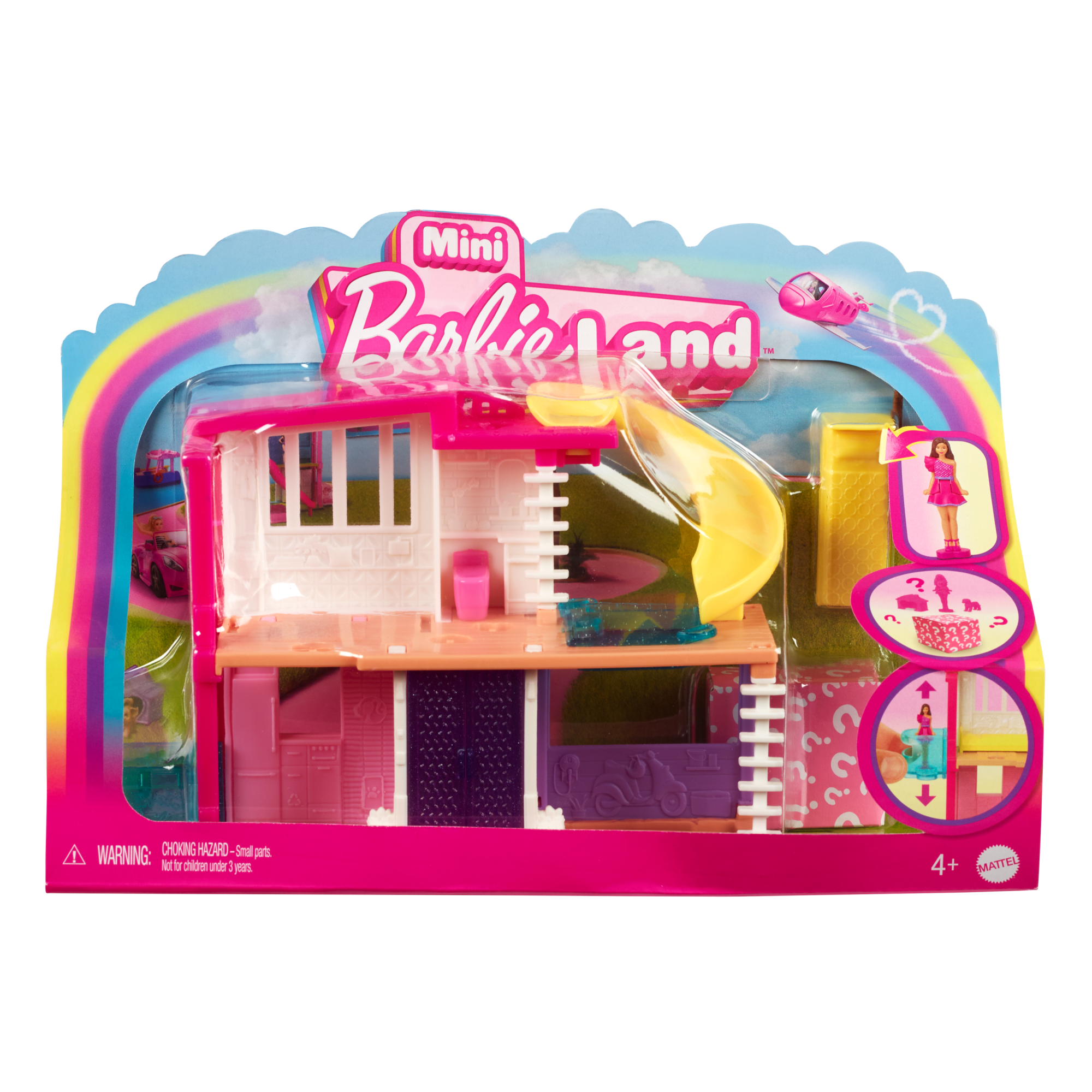 Playset Casa Delle Bambole Barbie Mini Barbieland Con Bambola Da 3,8 Cm, Mobili E Accessori (I Modelli Possono Variare)