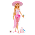 Ξανθιά Κούκλα  Barbie Με Μαγιό Και Καλοκαιρινά Αξεσουάρ