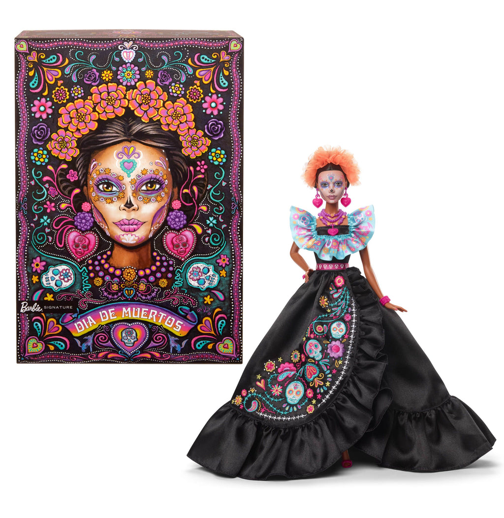 Barbie-Día De Muertos 2024-Poupée Signature Avec Robe Noire À Volants