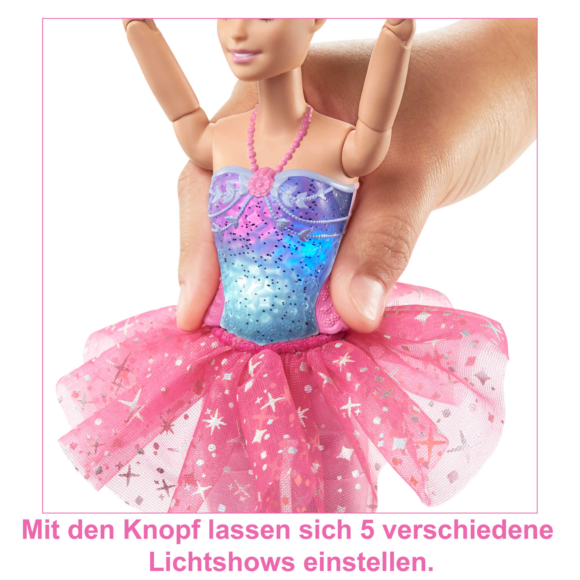 Barbie Dreamtopia Zauberlicht Ballerina (Blond), Puppe Mit Leucht-Kleid