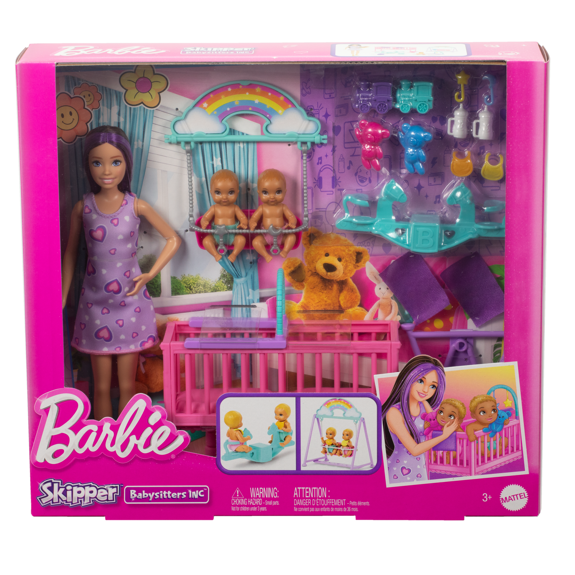 Barbie-La Chambre Des Jumeaux-Coffret Skipper, Bébés Et Accessoires