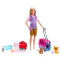 Σετ Παιχνιδιού Barbie Διασώστρια Άγριων Ζώων Με Ξανθιά Κούκλα, 2 Φιγούρες Ζώων & Αξεσουάρ