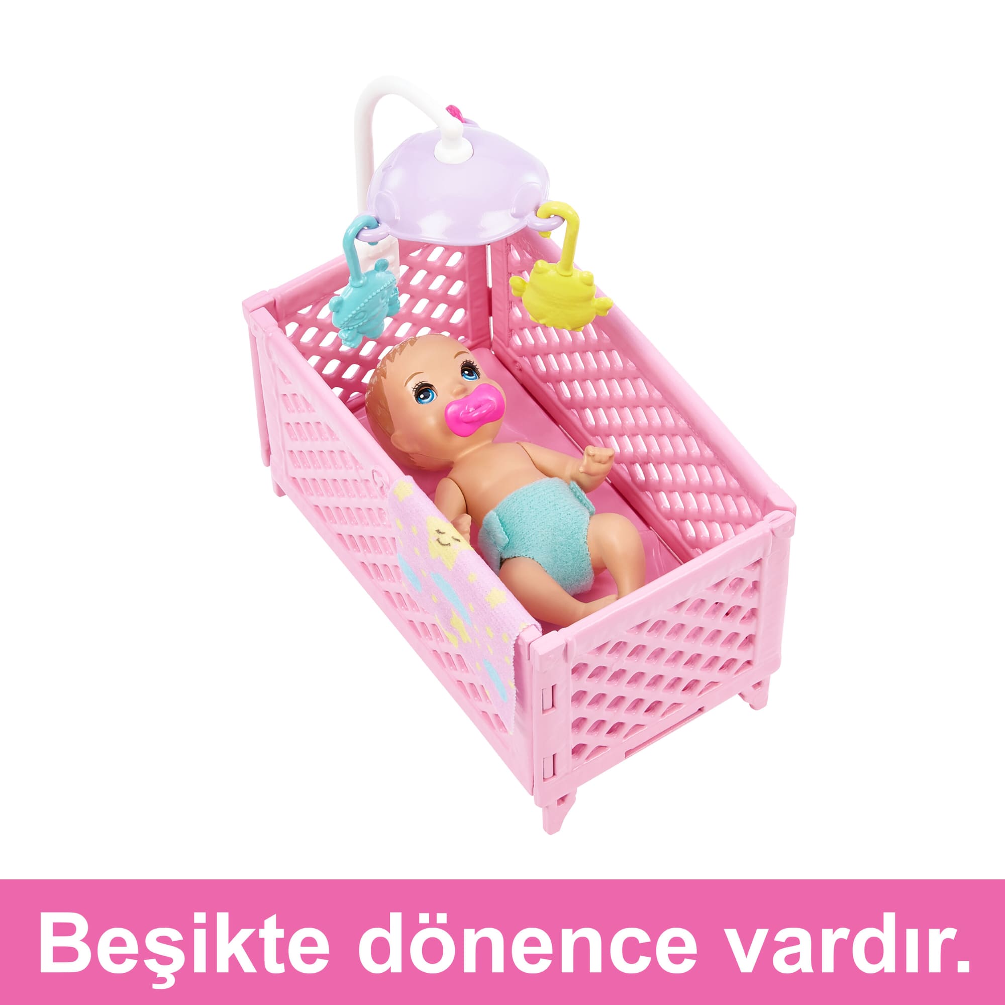 Barbie Skipper Bebek Bakıcısı Oyun Seti, Skipper Bebek, Uykulu Bebek Figürü, Beşik Ve Aksesuarlar