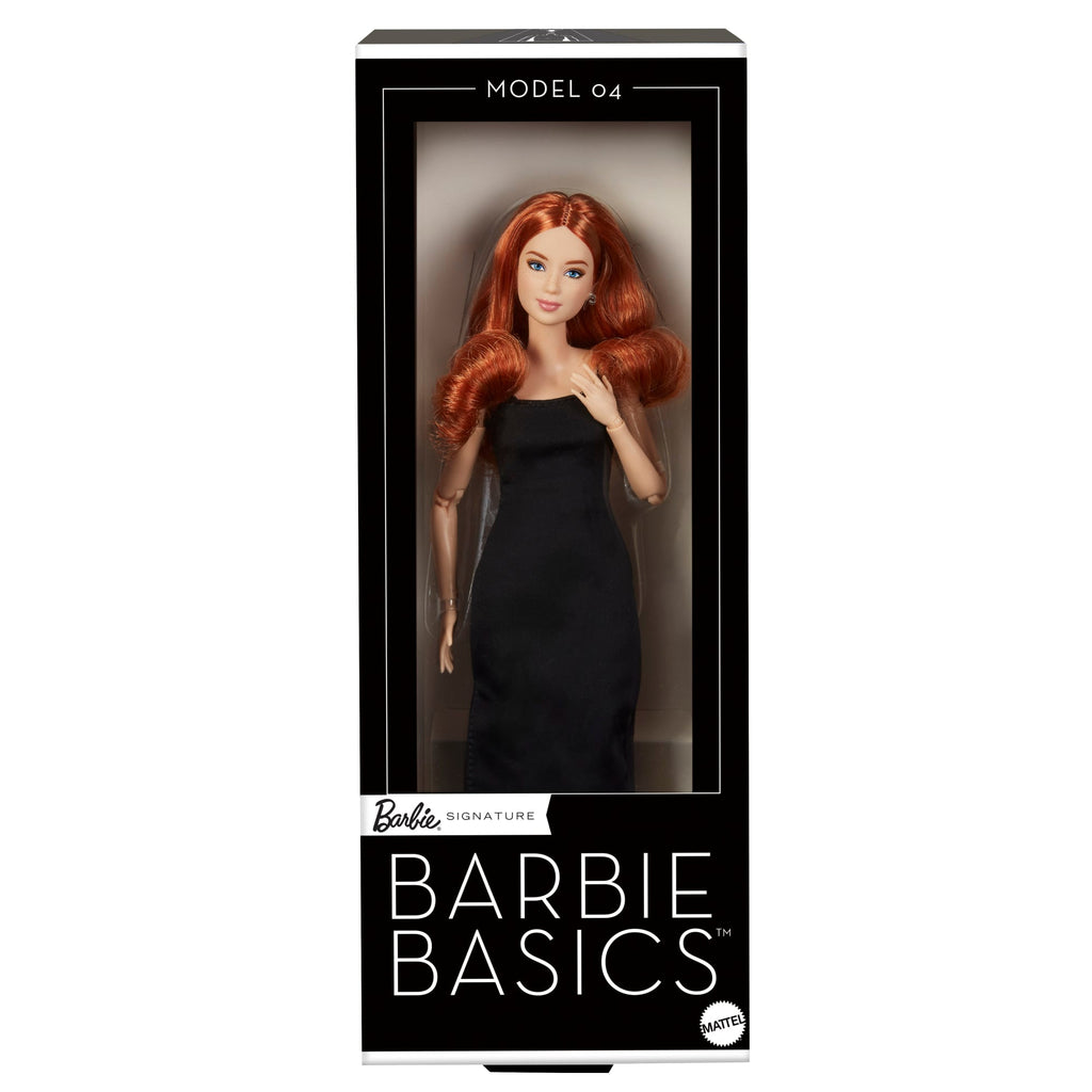 Barbie Basics Sammelpuppe, Modell 4 Mit Roten Locken, Schwarzem Kleid Und Plateauschuhen