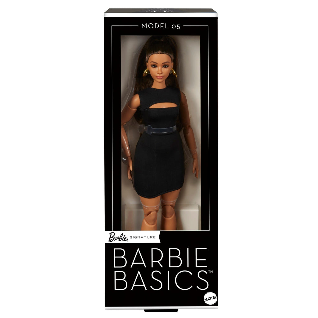 Barbie Basics-Sammelpuppe, Modell 5 Mit Brünetten Haaren, Schwarzem Kleid Und Absatzschuhen