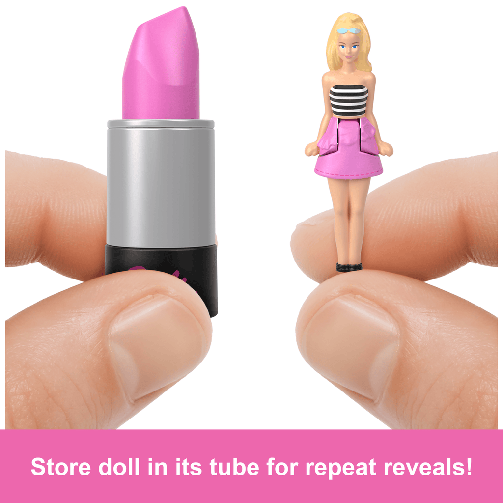 Barbie Mini Barbieland 5-Pack Fashionistas Dolls, 1.5-Inch Dolls in Lipstick Tubes