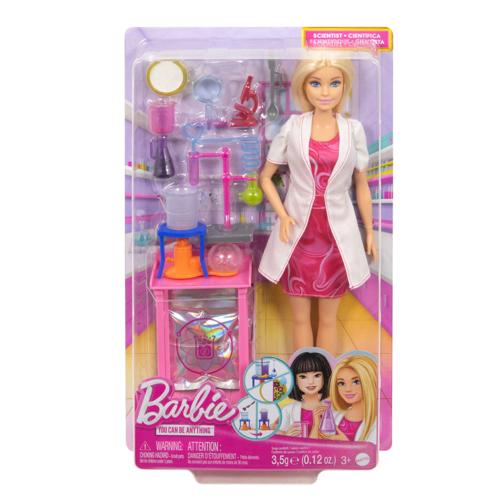 Barbie Wetenschapper, Pop En Accessoires, Met Blonde Modepop, Laboratoriumtafel, En Van Kleur Veranderende Accessoires