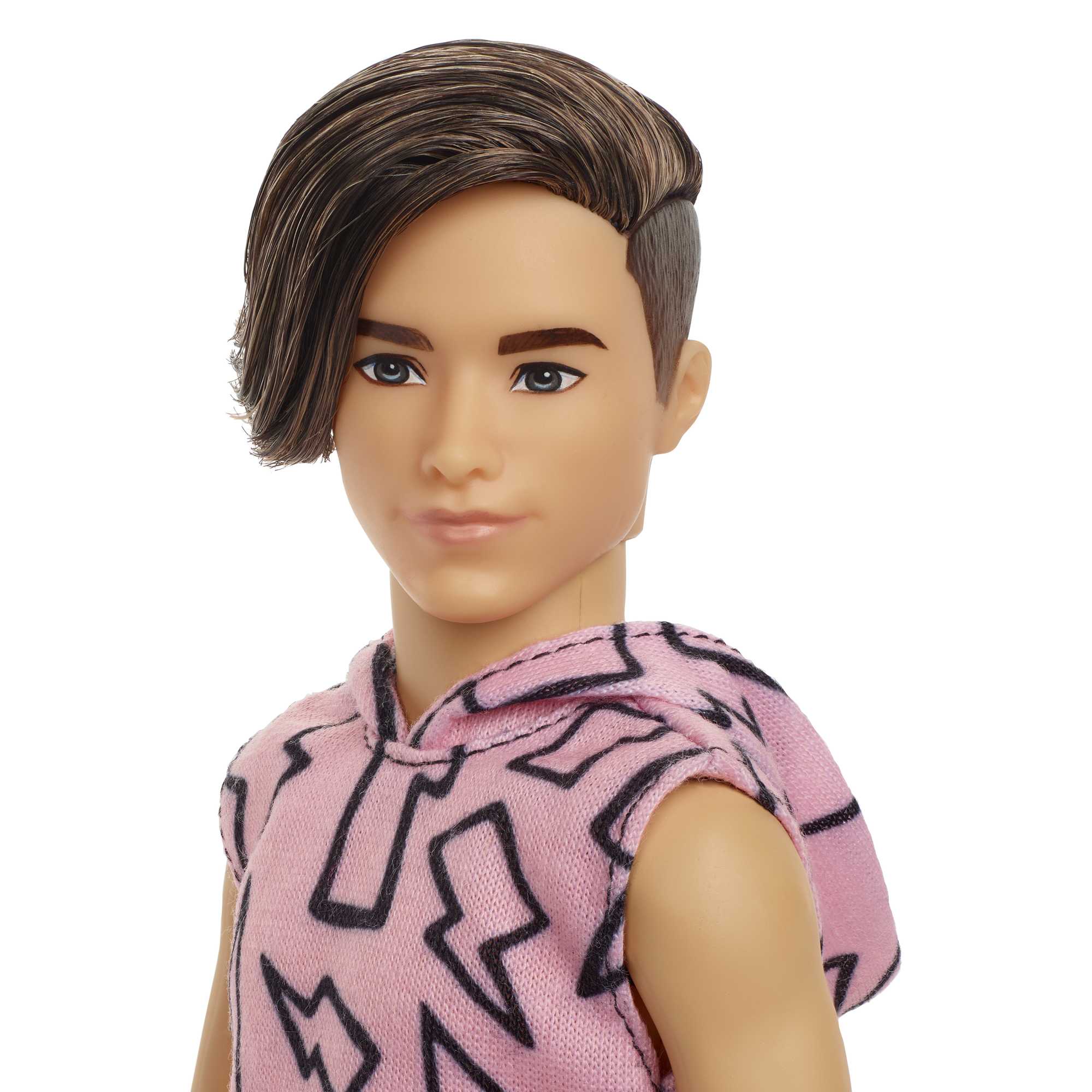 Barbie Ken Fashionistas Puppe Im Hoodie Mit Blitzen, Braune Haare, Hose, Für Kinder Von 3 Bis 8 Jahren