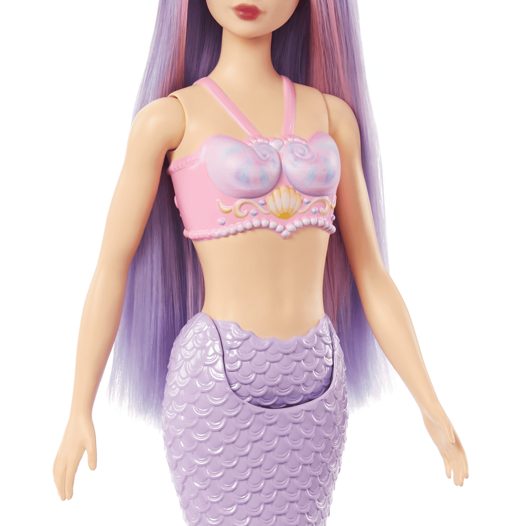 Barbie Sirena Con Capelli Lilla, Coda E Cerchietto Viola