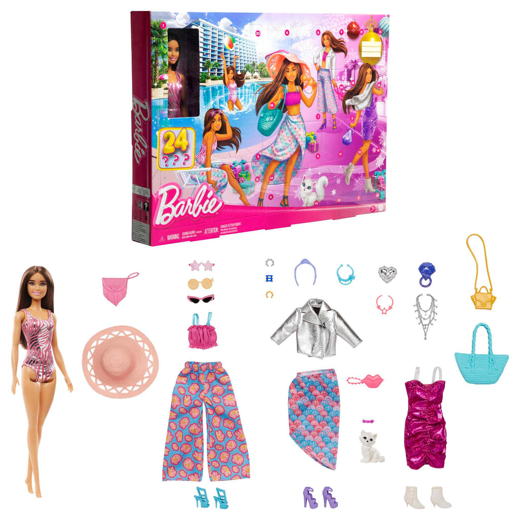 Barbie - Calendrier De L’Avent-Poupée Et 24 Vêtements Et Accessoires