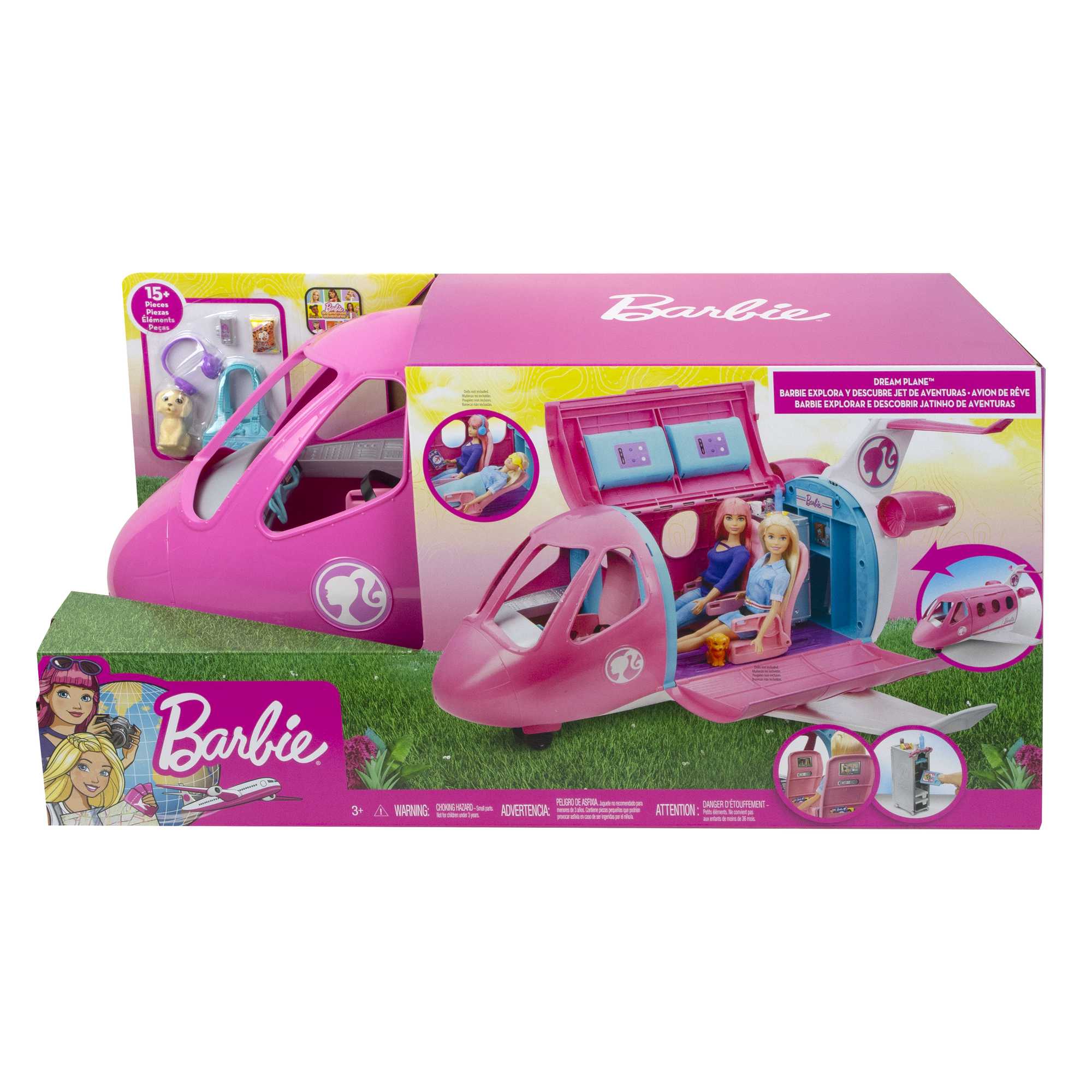 Barbie - L'Avion De Rêve De Barbie - Véhicule Poupée Mannequin - 3 Ans Et +
