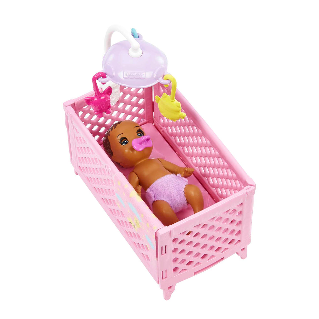 Barbie Pop En Accessoires, Babysitter Skipper Met Wiegje, Speelset