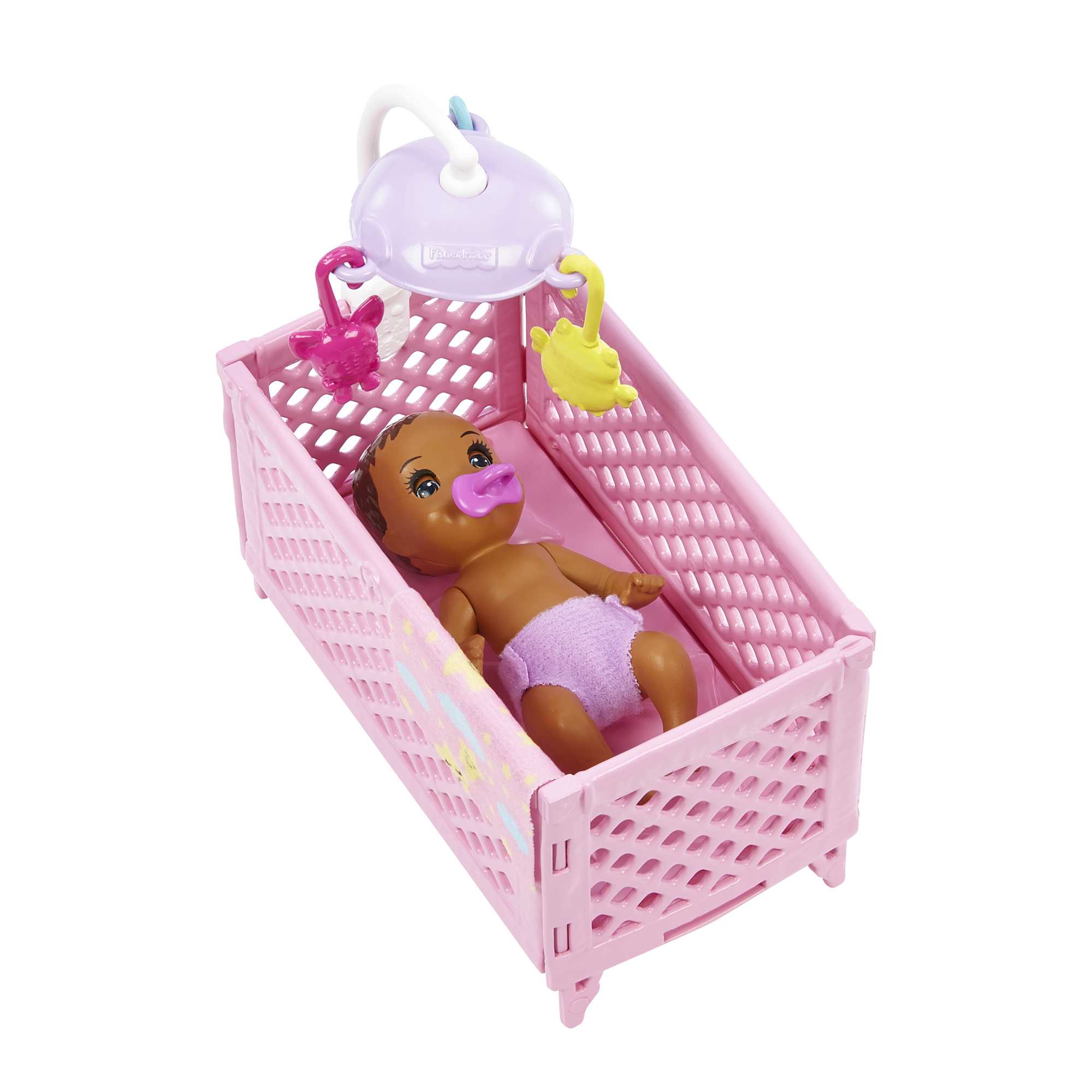 Barbie Pop En Accessoires, Babysitter Skipper Met Wiegje, Speelset