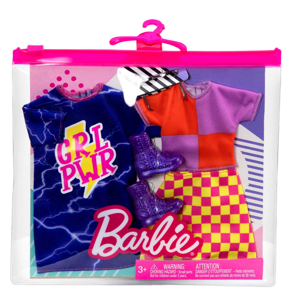 Barbie Abiti: 2 Outfit E 2 Accessori Per Bambola Barbie