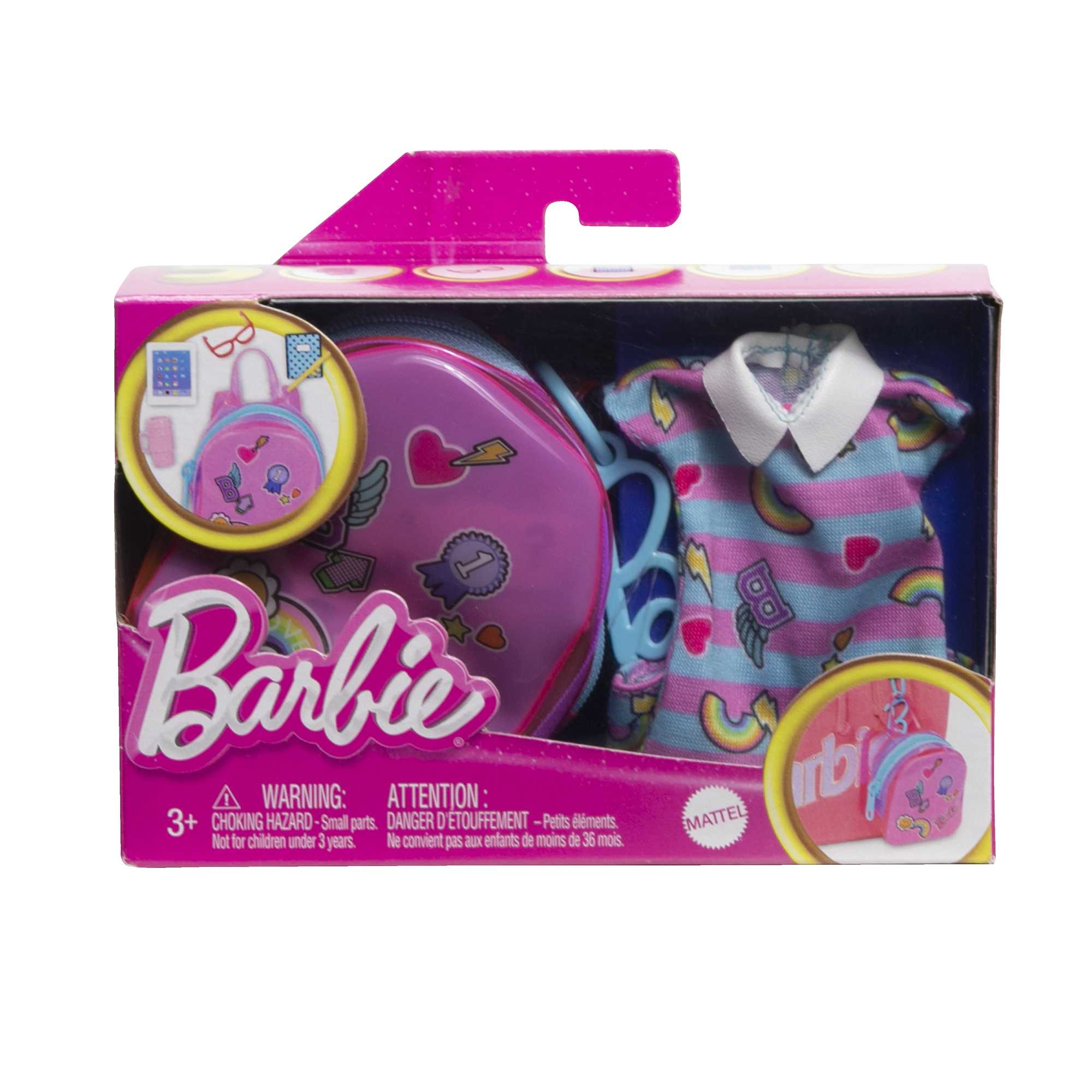 Barbie - Assortiment De Sacs De Mode - Poupée Mannequin - 3 Ans Et +