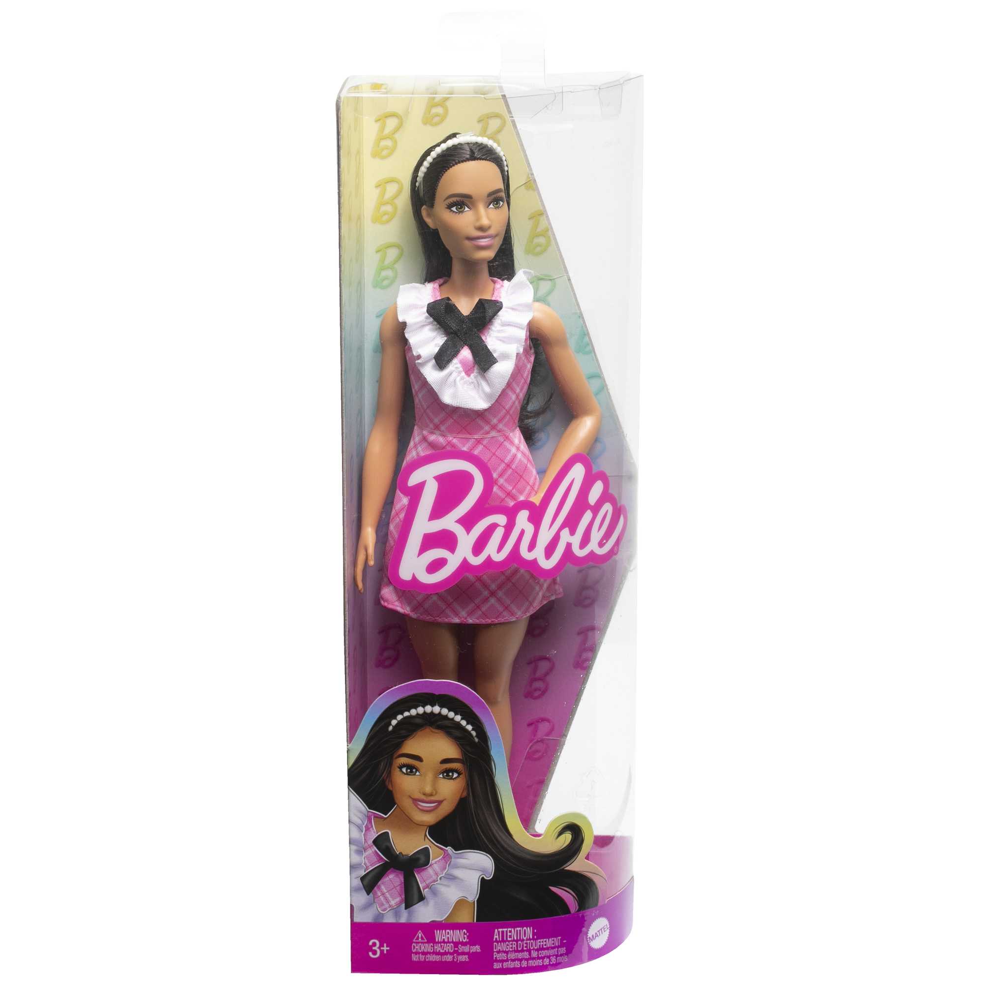 Barbie Fashionistas-Puppe Nr. 209 Mit Schwarzem Haar Und Karokleid