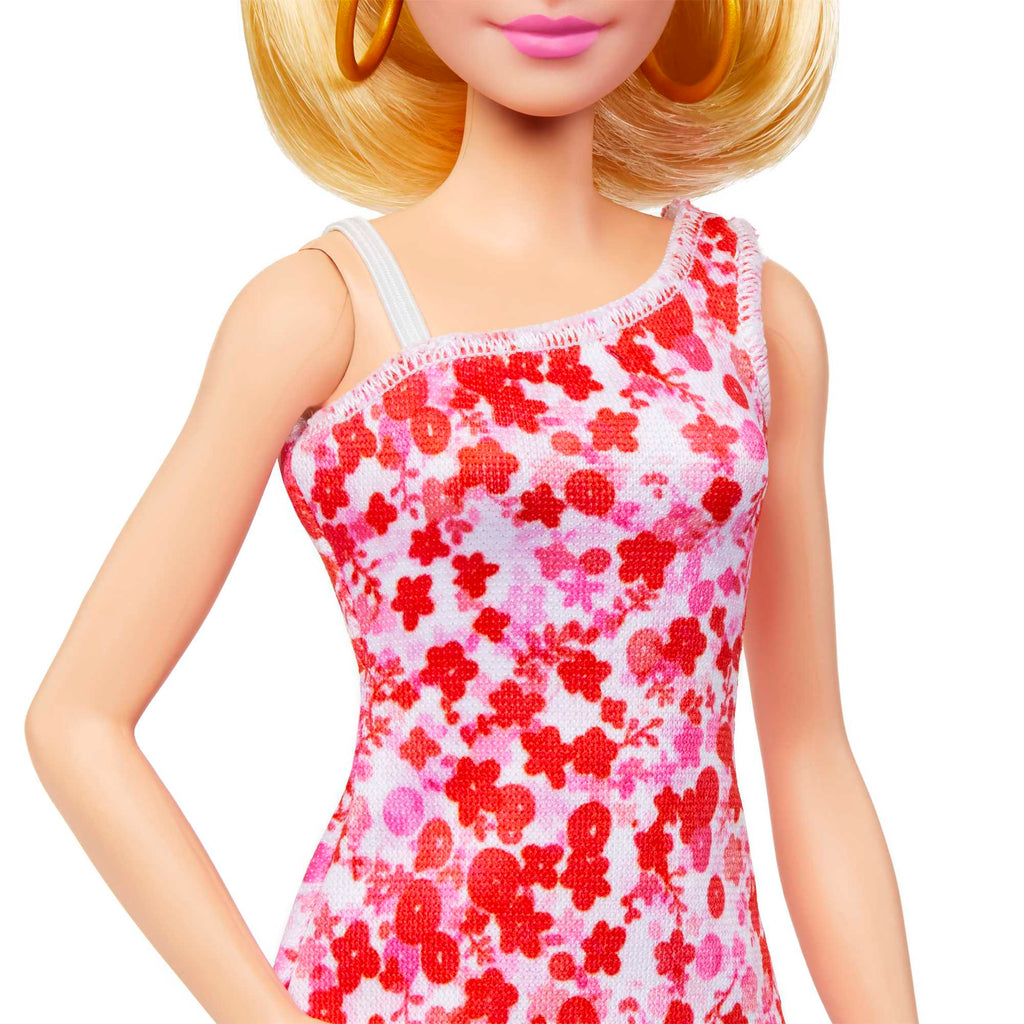 Barbie Fashionistas-Puppe Nr. 205 Mit Blondem Pferdeschwanz Und Blumenkleid