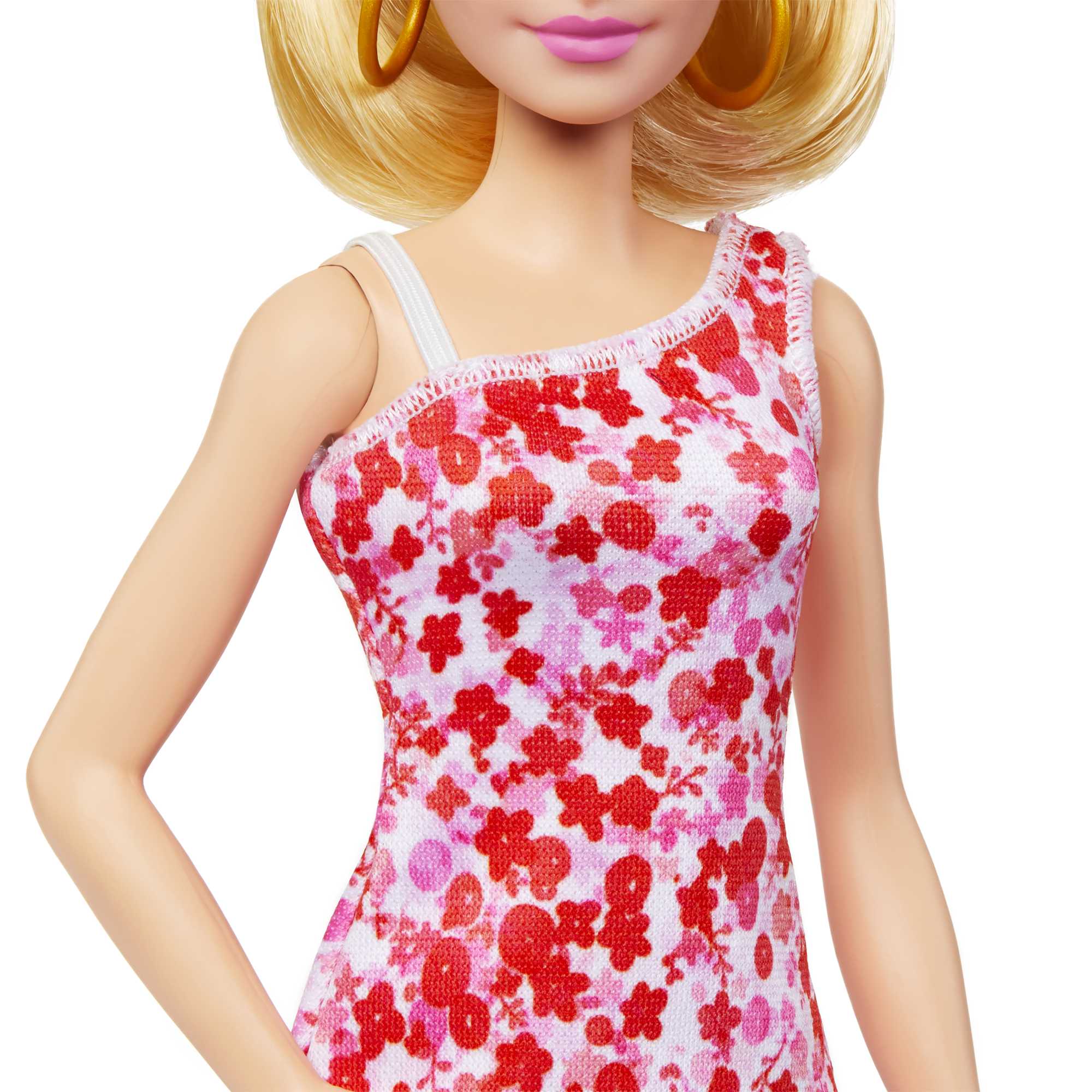 Barbie Fashionistas-Puppe Nr. 205 Mit Blondem Pferdeschwanz Und Blumenkleid