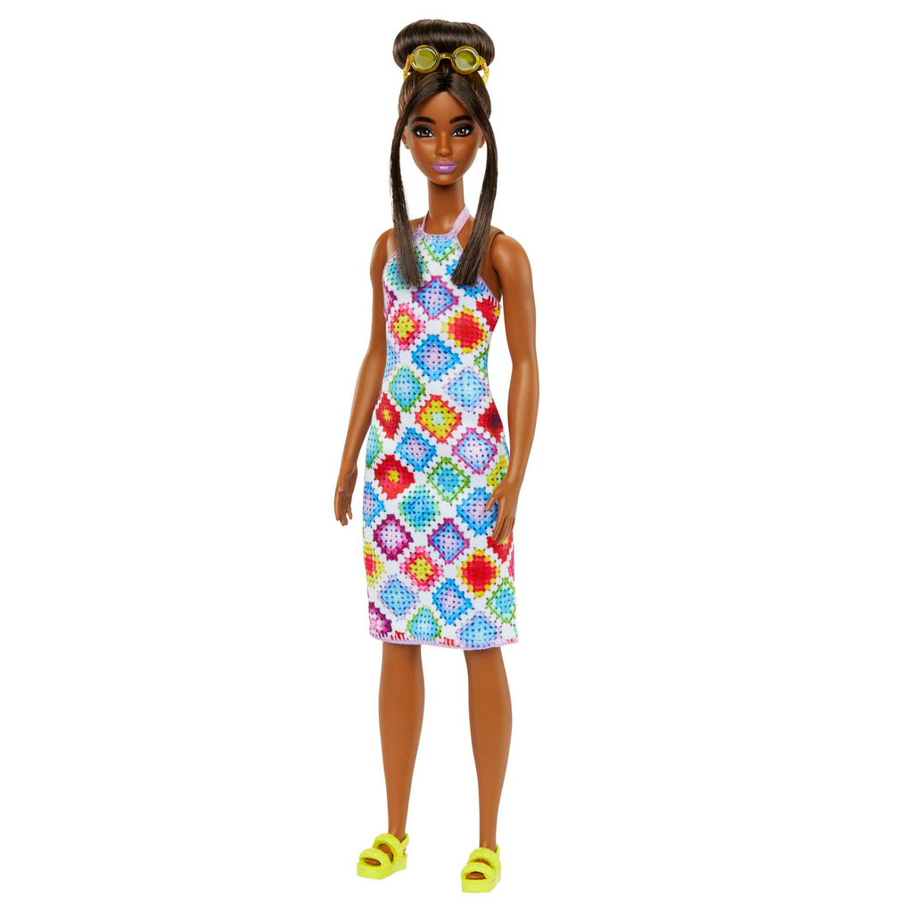 Barbie-Barbie Fashionistas 210-Poupée Bun Et Robe Crochet Dos Nu