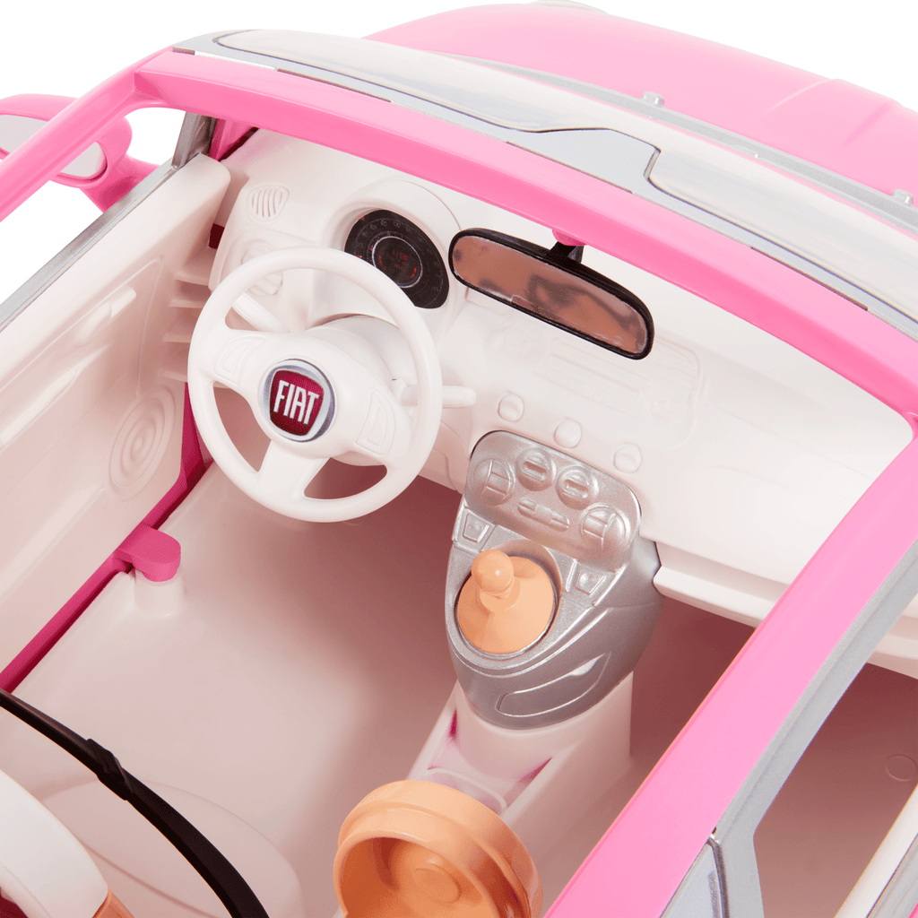 Conjunto De Muñeca Barbie Y Vehículo Fiat 500, Muñeca De Moda Rubia Con Coche De Juguete Rosa Y Accesorios