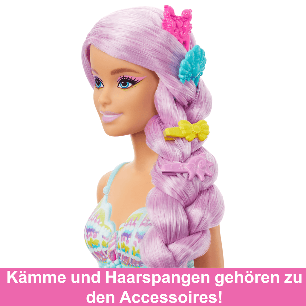 Barbie Meerjungfrauen-Puppe Mit Ca. 18 Cm Langen Fantasy-Haaren Und Zubehör Zum Stylen