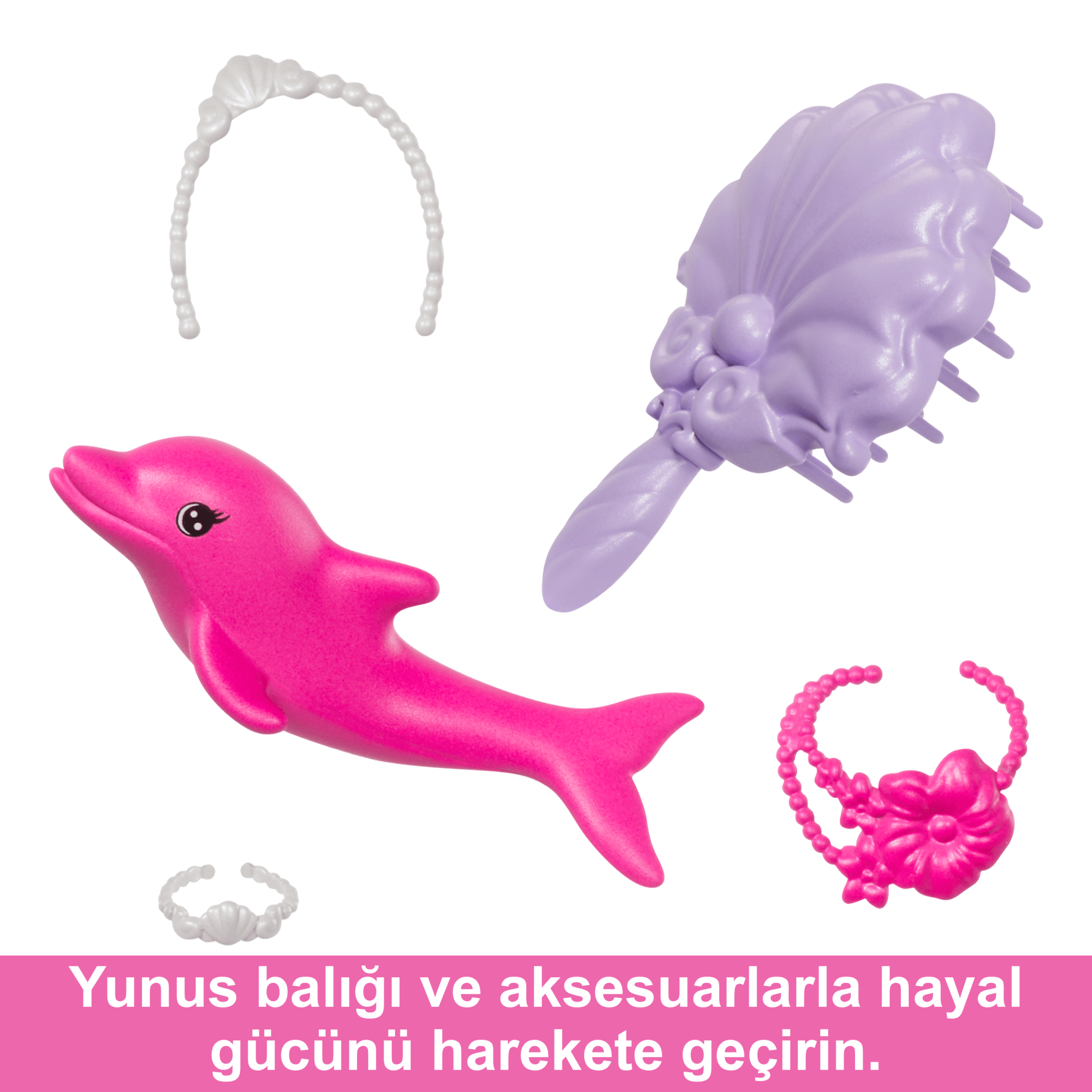 Deniz Kızı Barbie 'Malibu'; Renk Değişimi Özelliği, Yunus Ve Aksesuarlar