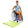 Barbie - Barbie Ken Fashionistas 195 Avec Fauteuil Roulant Et Rampe - Coffret Poupée Mannequin - 3 Ans Et +