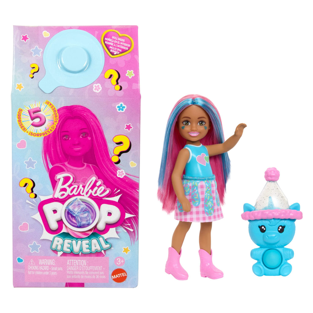 Barbie Chelsea Pop Reveal Serie Frullati, Bambola Profumata E Con Effetto Cambia Colore (I Modelli Possono Variare)