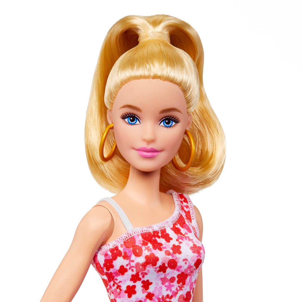 Barbie Fashionistas-Puppe Nr. 205 Mit Blondem Pferdeschwanz Und Blumenkleid