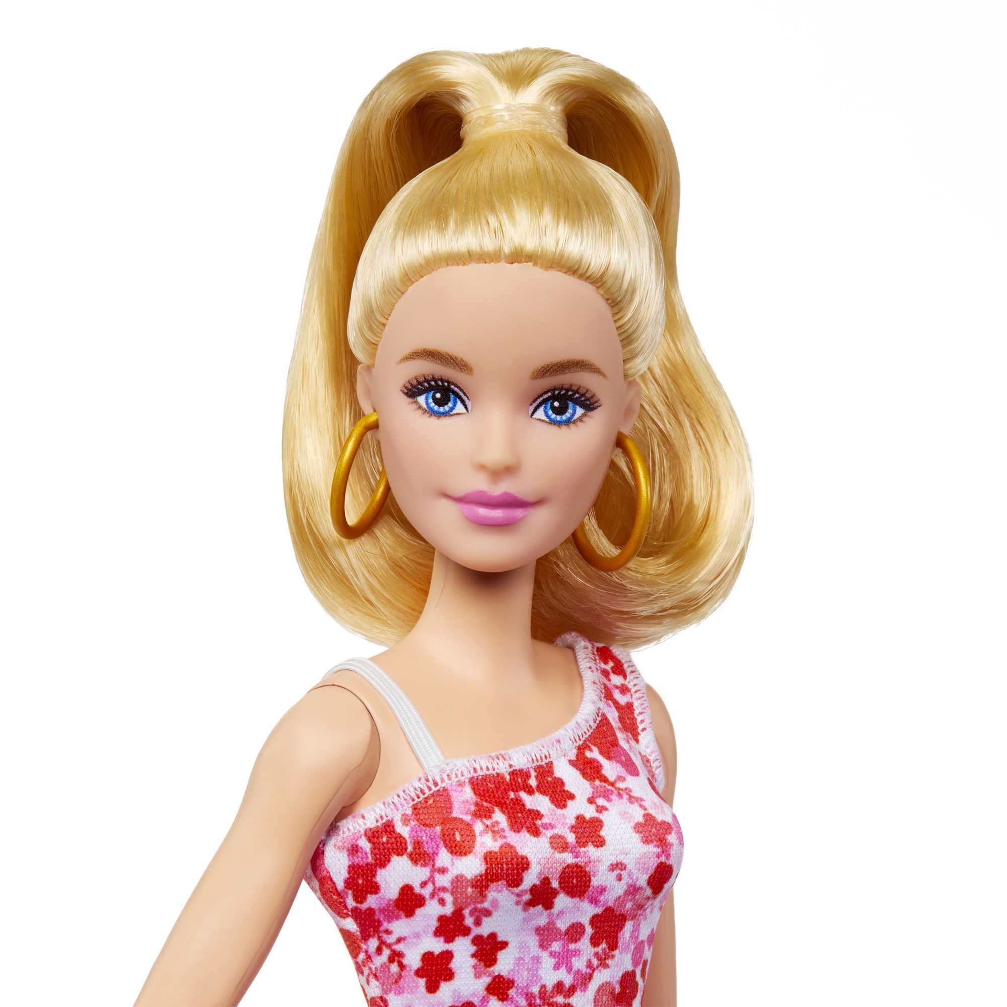 Barbie Fashionistas-Puppe Nr. 205 Mit Blondem Pferdeschwanz Und Blumenkleid