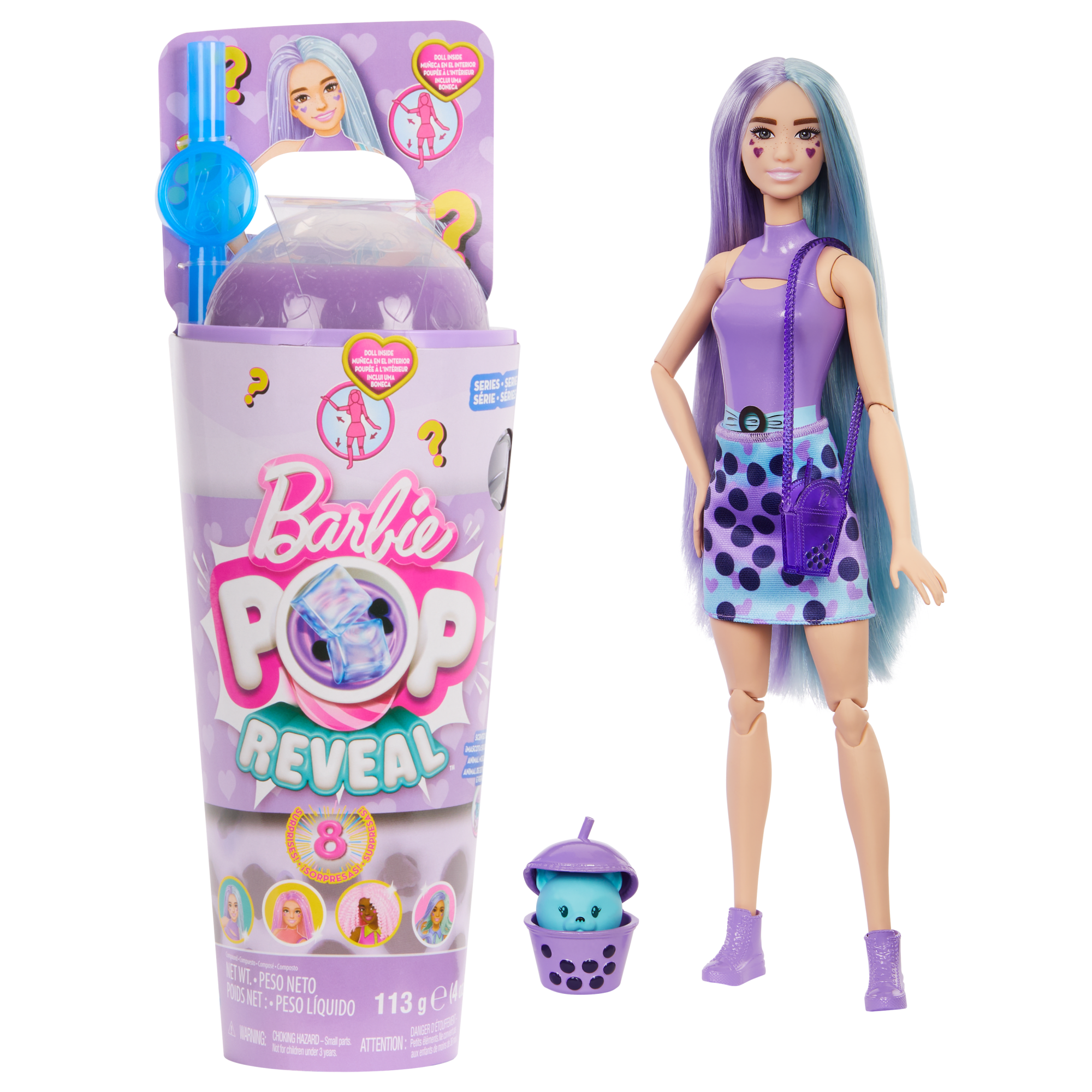 Barbie Pop Reveal Serie Bubble Tea, Bambola E Accessori, Set Con Bambola Taro Milk Profumata Alla Moda