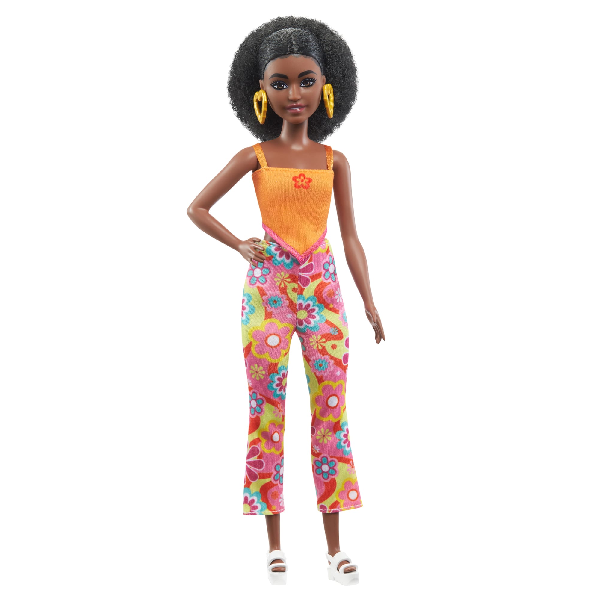 Barbie-Puppe, Lockige Schwarze Haare Und Zierlicher Körperbau, Barbie Fashionistas