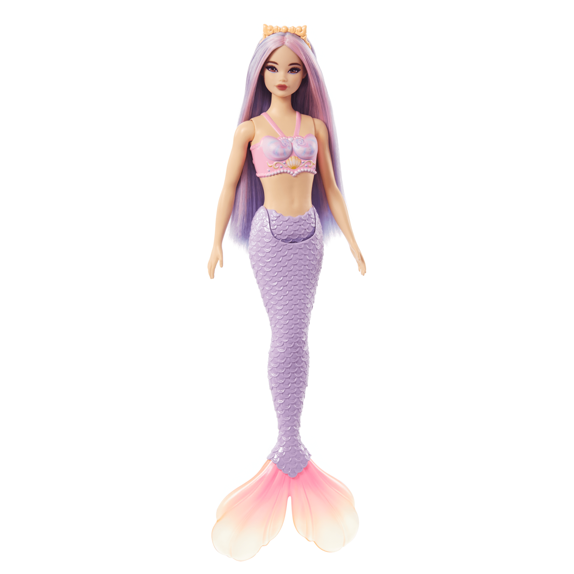 Barbie Zeemeerminpop Met Lila Haar, Een Paarse Staart En Haarband