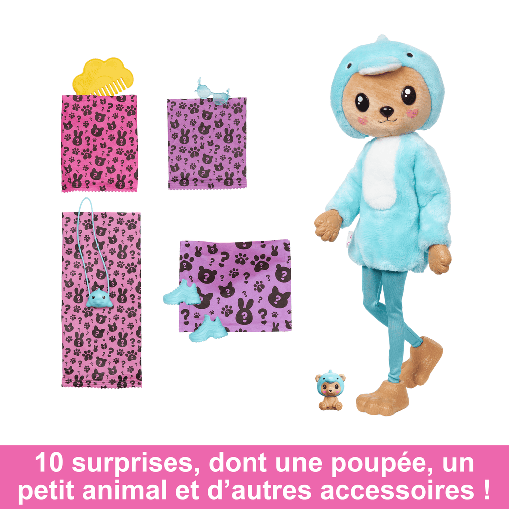Barbie-Cutie Reveal-Poupée Sur Le Thème Des Costumes, Ourson Dauphin