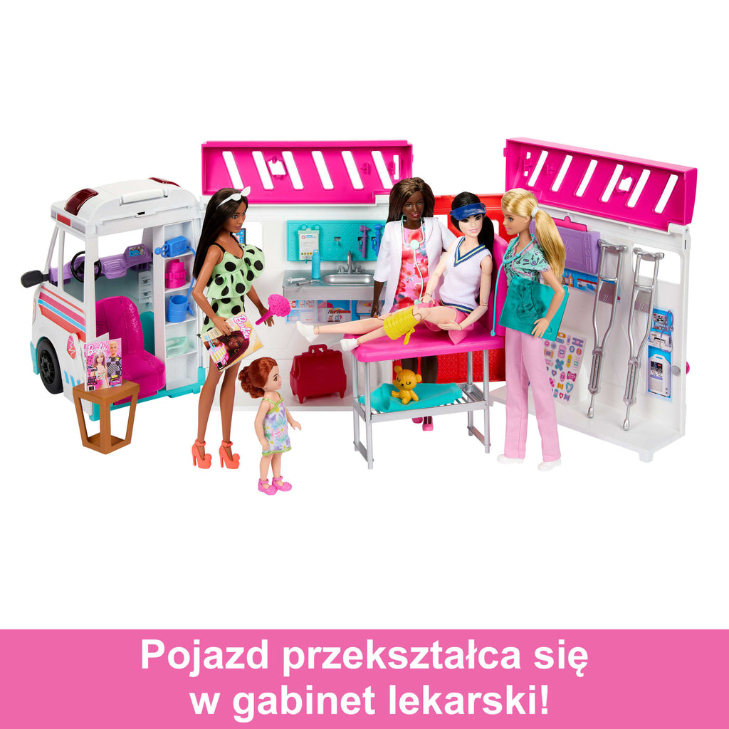 Barbie Karetka Mobilna klinika Zestaw