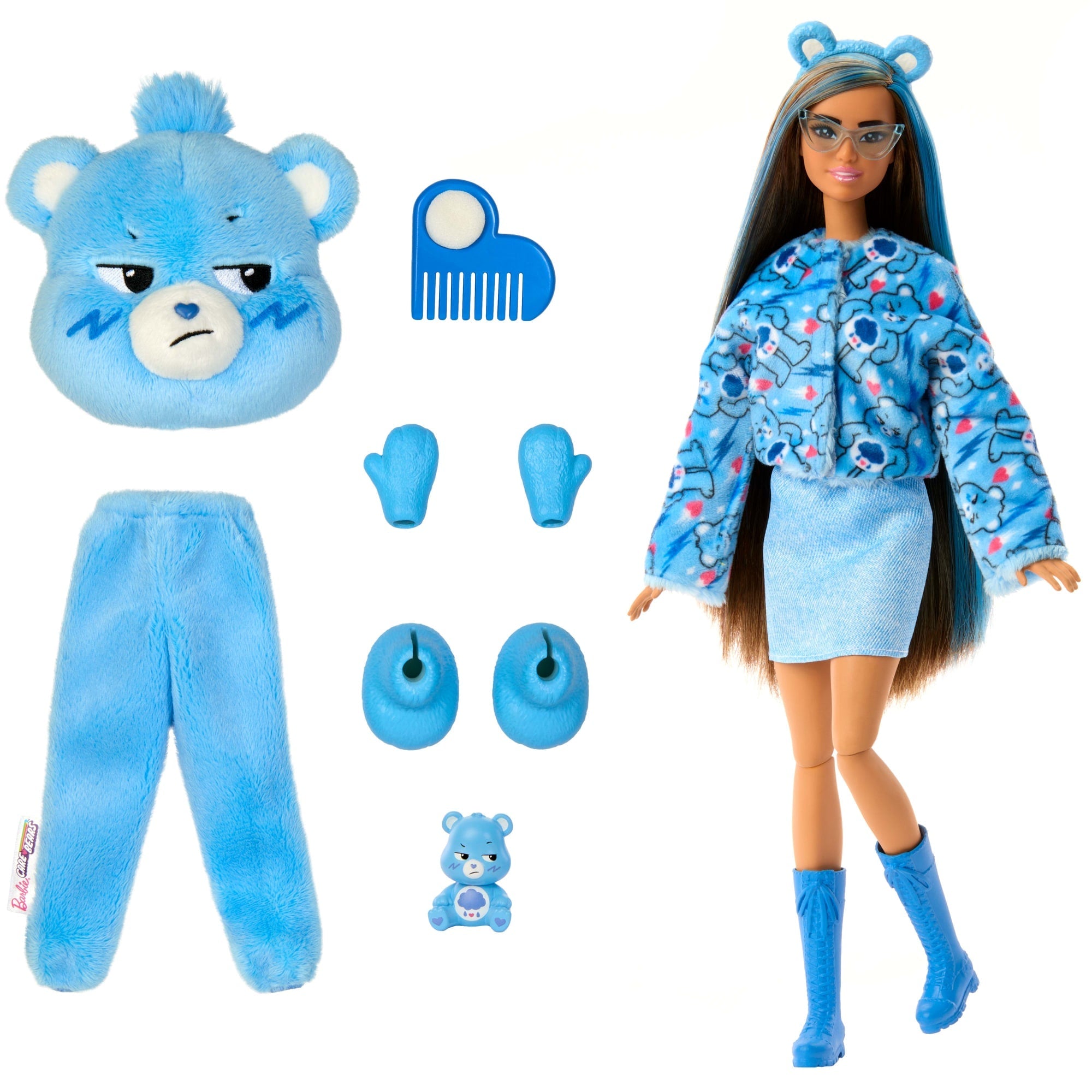 Poupée Barbie Cutie Reveal Bisounours Touronchon Bleu