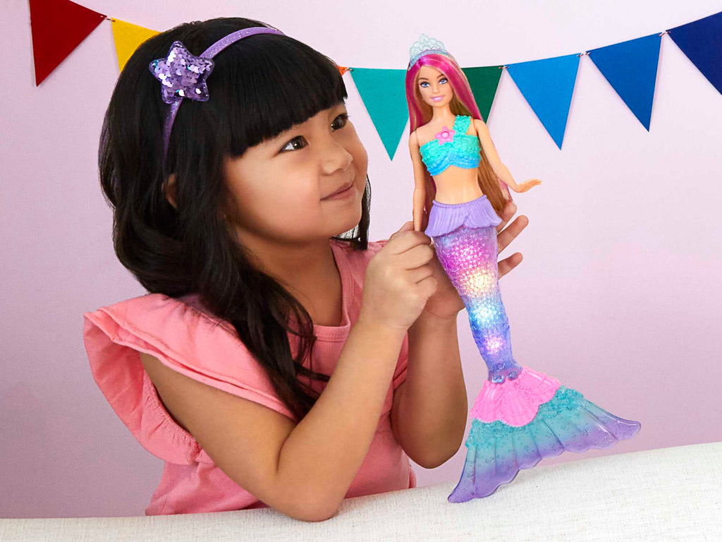 Barbie-Poupée Barbie Dreamtopia Sirène Lumières Scintillantes, 3-7 Ans