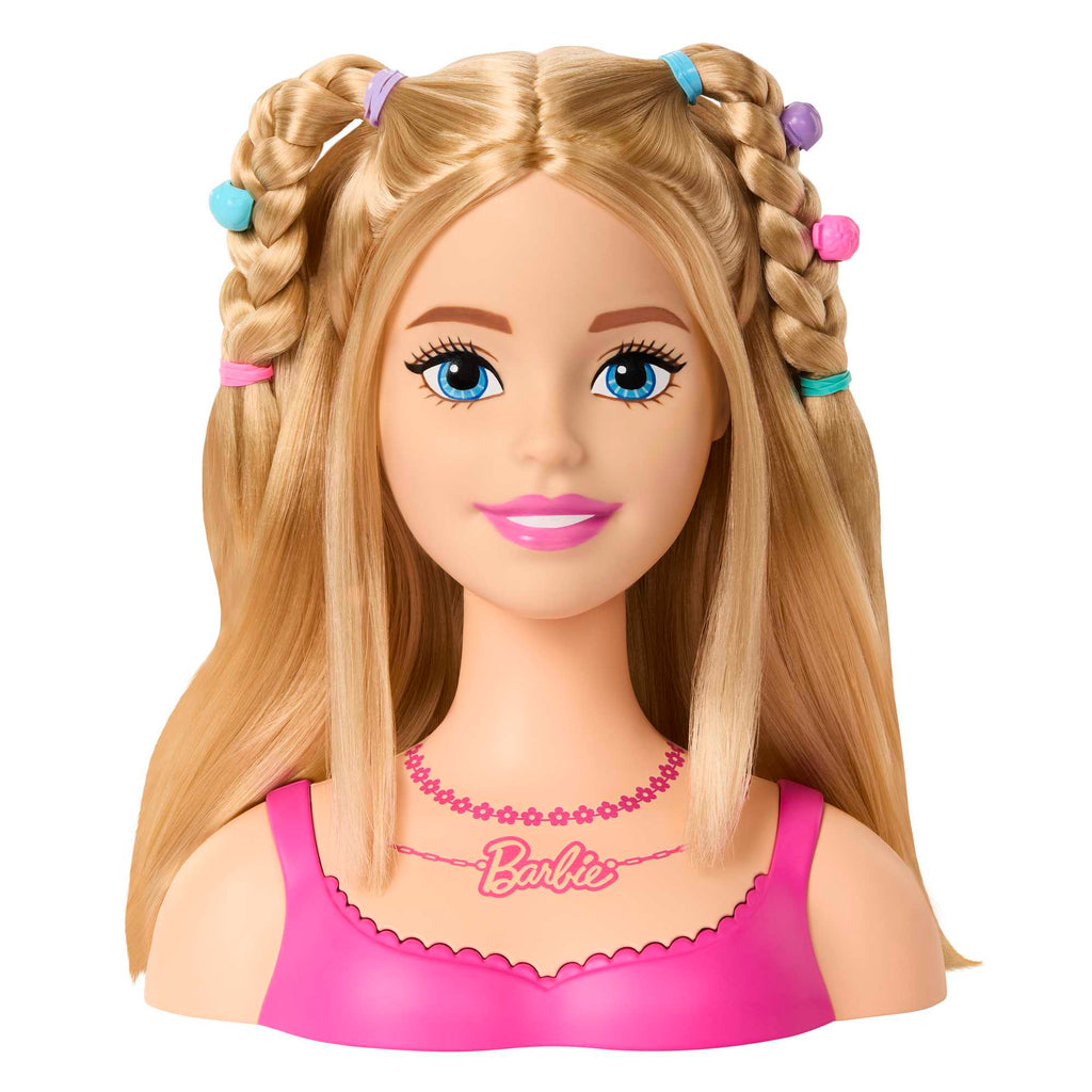 Bambola Barbie Testa Pettinabile, Con Capelli Biondi E 20 Accessori Colorati