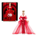 Συλλεκτική Κούκλα Barbie Signature Για Την 80Ή Επέτειο Της Mattel, Με Λαμπερό Κόκκινο Φόρεμα Με Τούλι, Ξανθά Μαλλιά