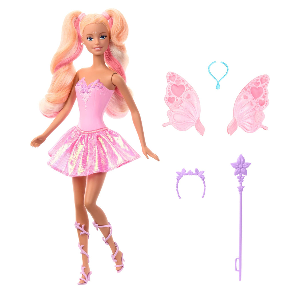 Barbie Νεράιδα Με Φτερά Και Eμφάνιση Που Αλλάζουν Χρώμα, Περιλαμβάνει Ραβδί Με Σφουγγάρι Και Αξεσουάρ Μόδας