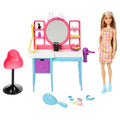 Conjunto De Juego De Muñeca Barbie Y Peluquería, Pelo Que Cambia De Color